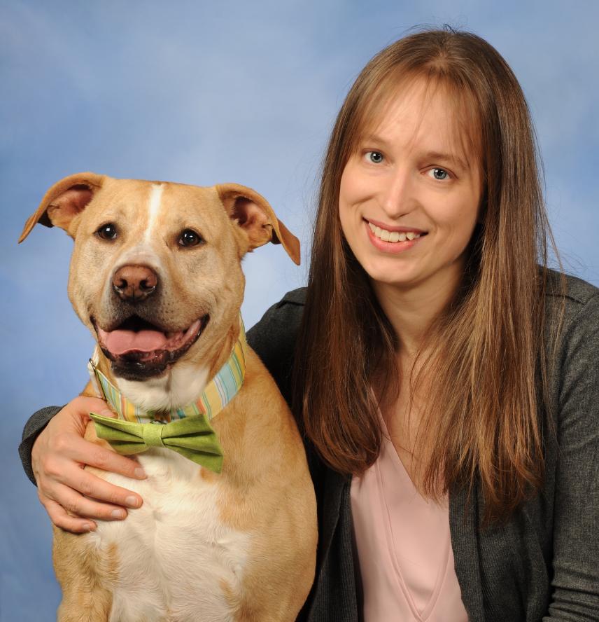 Heather Gardner with a dog