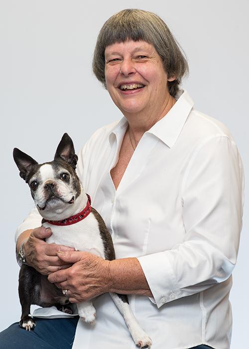 Susan Cotter with her dog