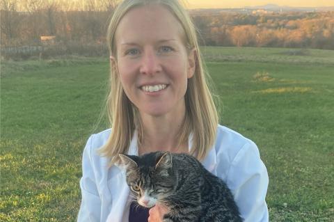 Jennifer Grady holding a cat