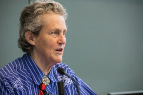 Temple Grandin speaking at Tufts